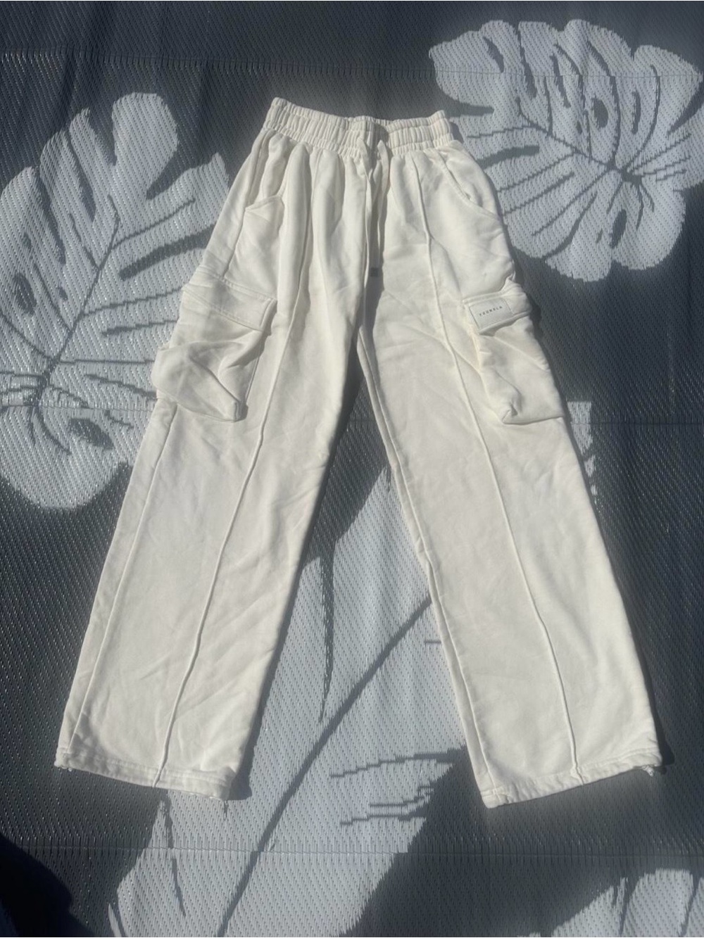 YoungLA Off-White Ribbed Waist Sweatpants